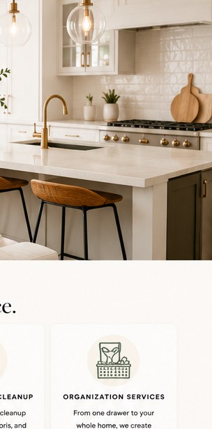 Bright, clean and organized kitchen